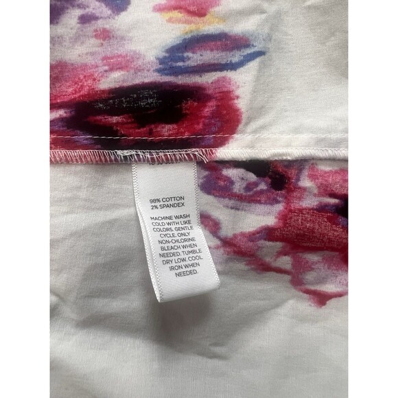 Women's Prabal Gurung White Multicolored Floral Print Dress Size 1X - Picture 6 of 6